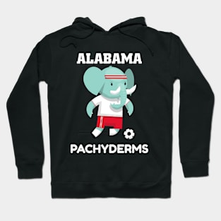 ⚽ Alabama Football, Elephant Kicks the Ball, Imaginary Team Spirit Hoodie